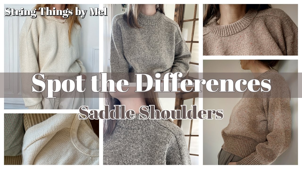 Comparing similar patterns: Saddle shoulders #sweaterno26 #lakespullover #joansweater