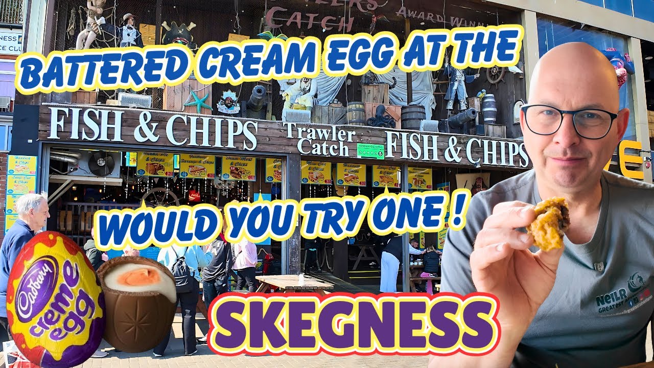 Это ЛУЧШАЯ рыба с картофелем фри в СКЕГНЕССЕ? А теперь попробуем яйцо Cadbury Cream Egg в кляре.
