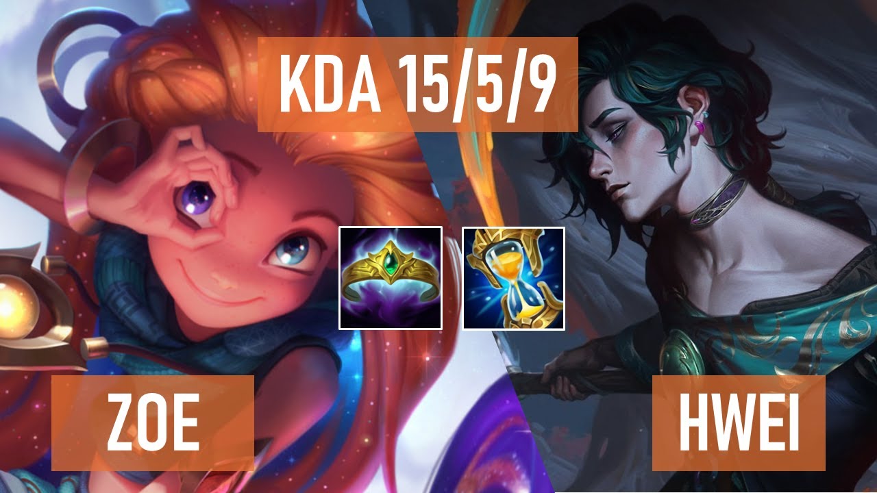 ZOE VS HWEI - 15/5/9 KDA MID GAMEPLAY | 13.24