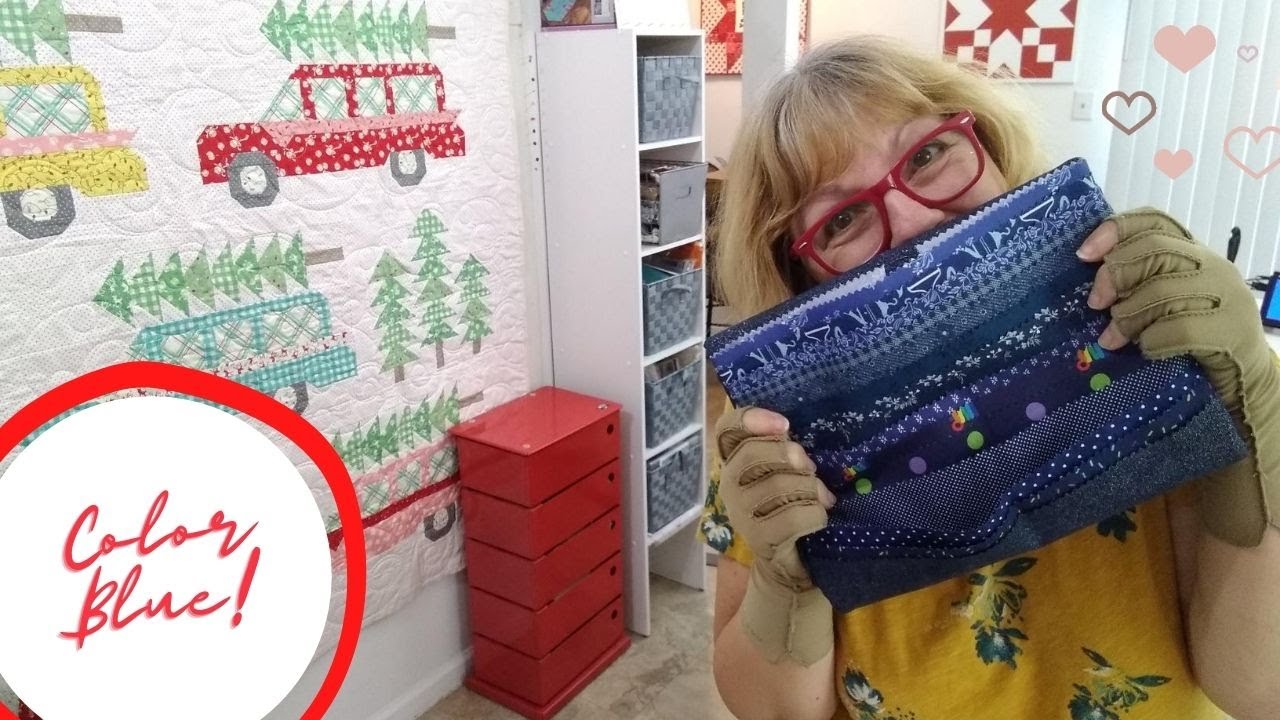 Color Parade of Blue! - Pat Sloan Aug 29  Quilt challenge 2020