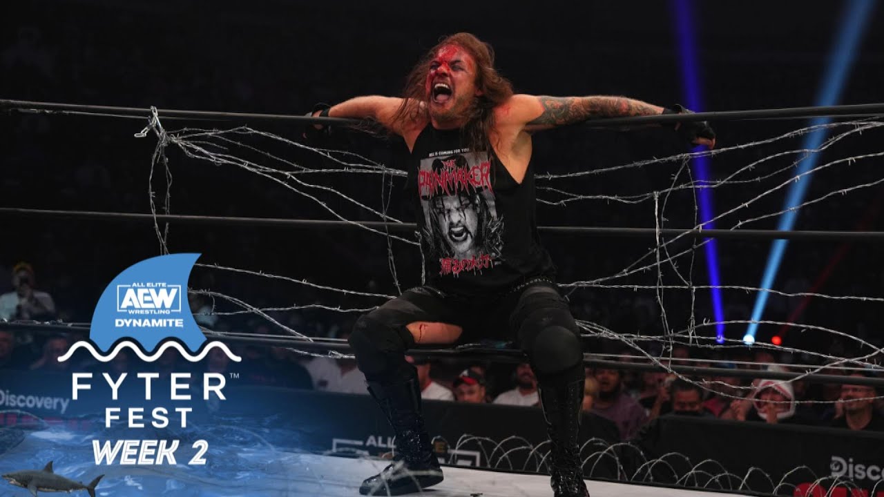 Jericho kontra Kingston w deathmatchu z drutem kolczastym wszędzie | AEW Dynamite: Fyter Fest Tyd...