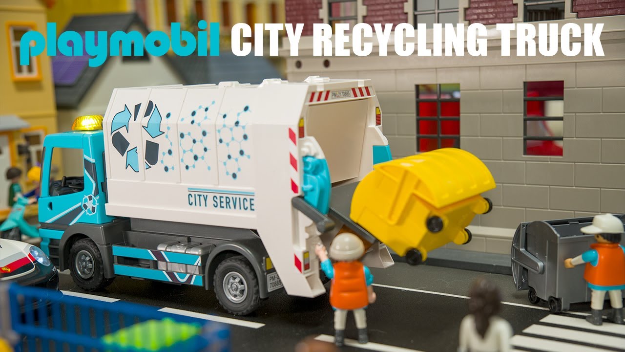 PLAYMOBIL City Recycling Truck M&uuml;llabfuhr Camion poubelle Cami&oacute;n de Basura 🗑️♻️ 70885 build & play