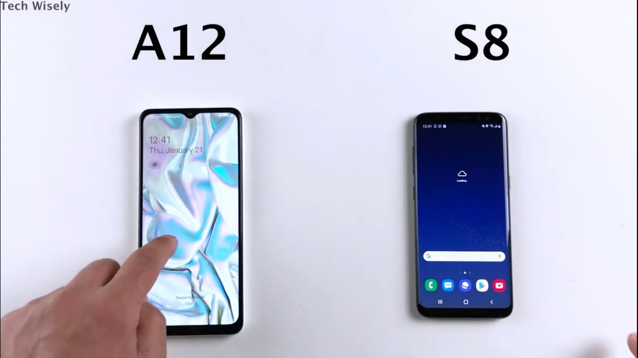 SAMSUNG A12 vs S8 SPEED TEST