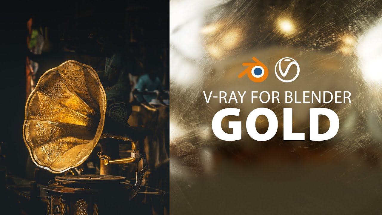 V-Ray for Blender Tutorial: Create Realistic Metal (gold) Shaders with V-Ray Material (Step-by-Step)