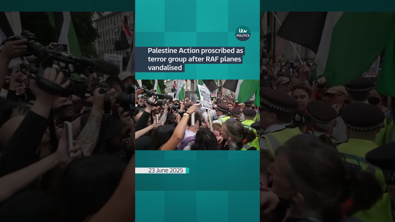 Palestine Action proscribed as terror group after RAF planes vandalised | ITV News