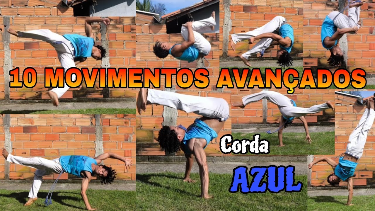 10 Movimentos e Golpes Avançados corda Azul  com Alex Capoeira CBG #capoeira #esporte #acrobacia...