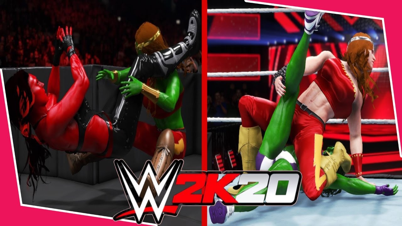 She-Hulk and Lyra v Thundra and Red She-Hulk! - WWE 2K20 Requested Extreme Rules Elimination Match