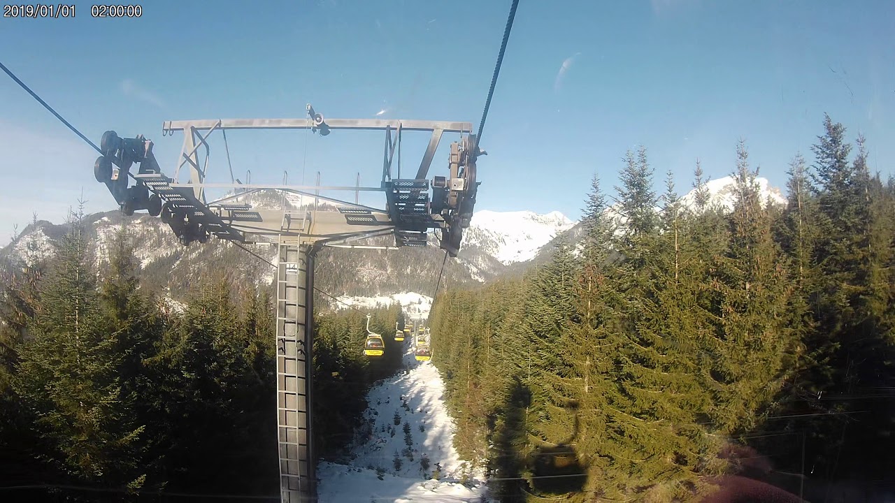 Dachstein West cable car from Russbach to Hornspitz Akaso v50 pro