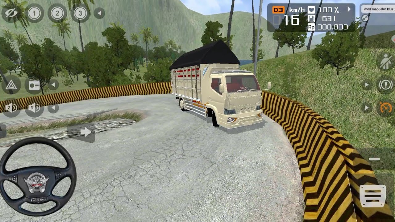 Mini truck🚛 loaded with goods | Drive on Extremely mountain curved road 🔥 | Simulator 🎮 Game 