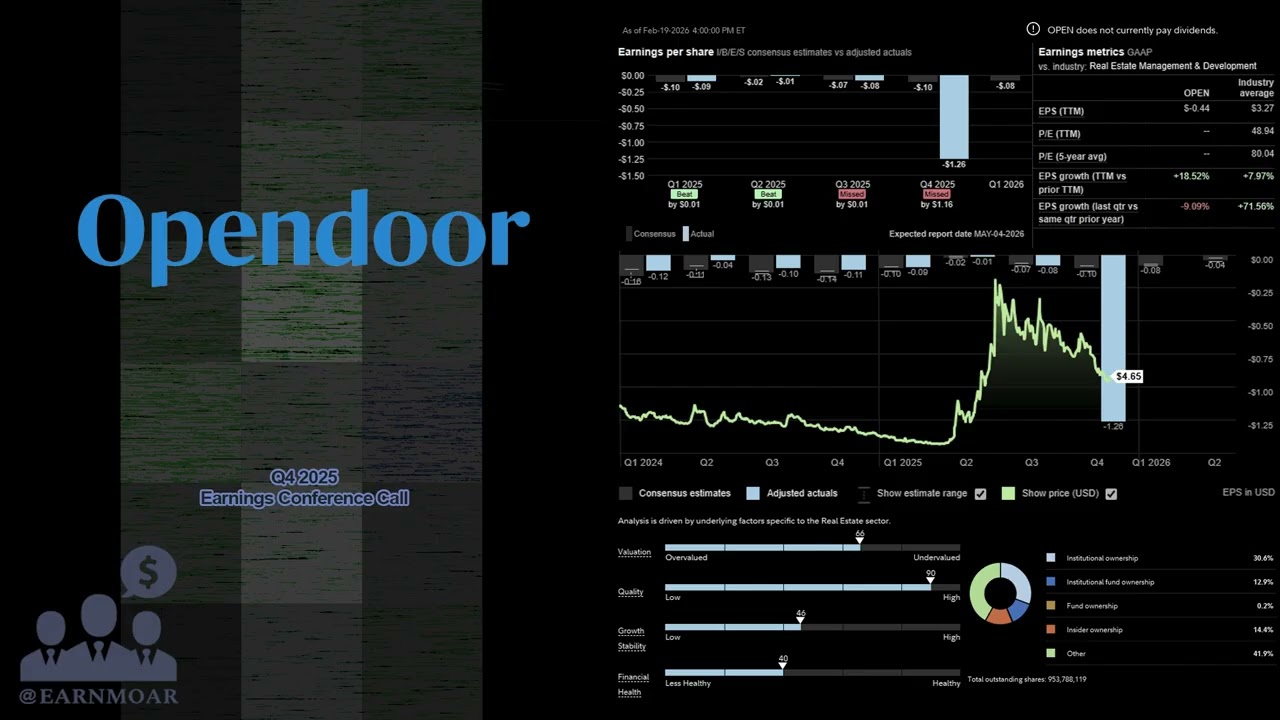 $OPEN Opendoor Technologies Q4 2025 Earnings Conference Call