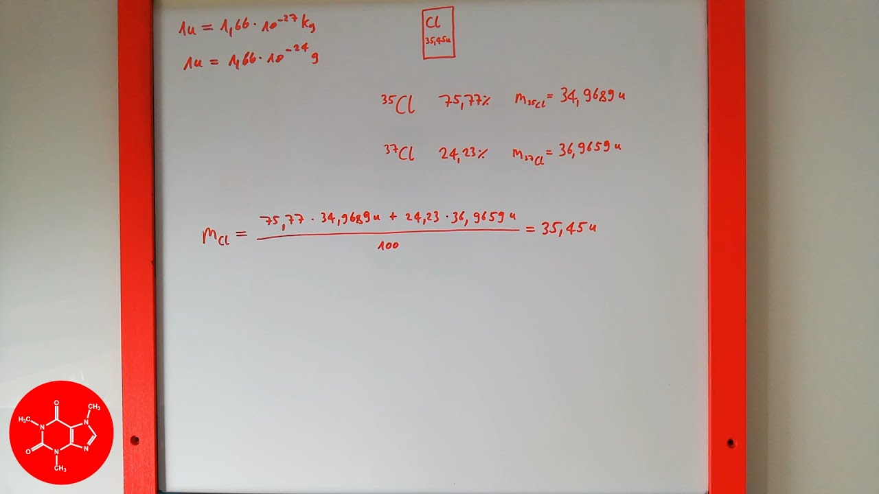 Massa atomica relativa (o peso atomico) di un elemento (atomo) - lezione di chimica