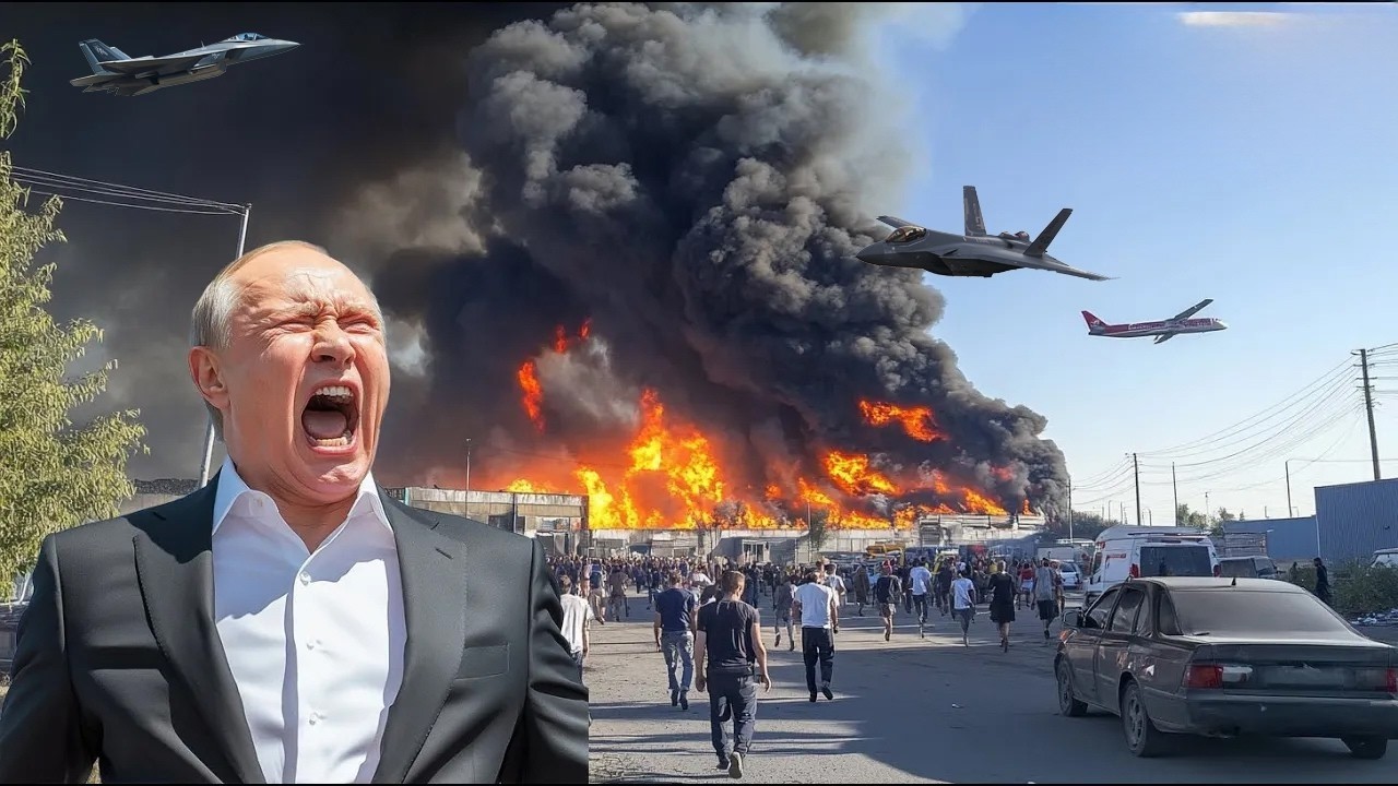 3 minutes ago! A Russian airport was destroyed by Ukrainian F-16s, resulting in numerous casualties.