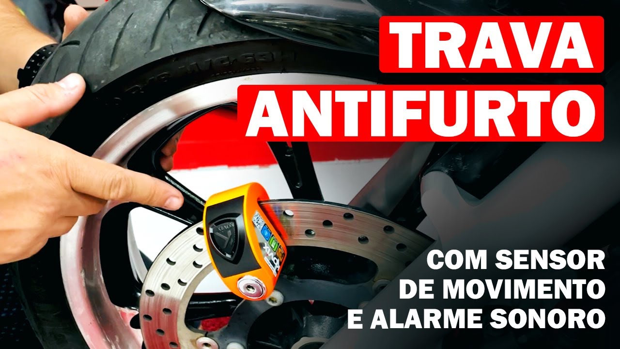 TRAVA ANTIFURTO COM SENSOR DE MOVIMENTO E ALARME SONORO