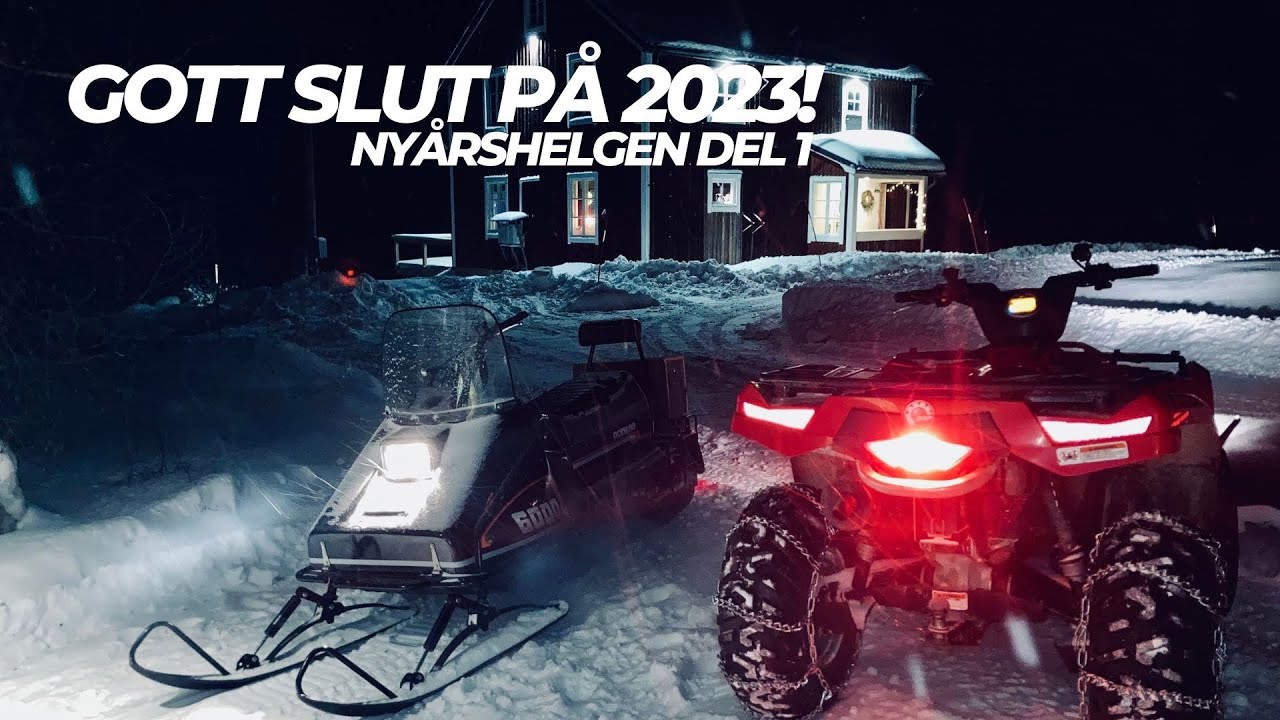 Torpet. Vlogg från skogen till stan. Kommer på plats inför nyår, snöstorm, atv-plogning, snöskoter