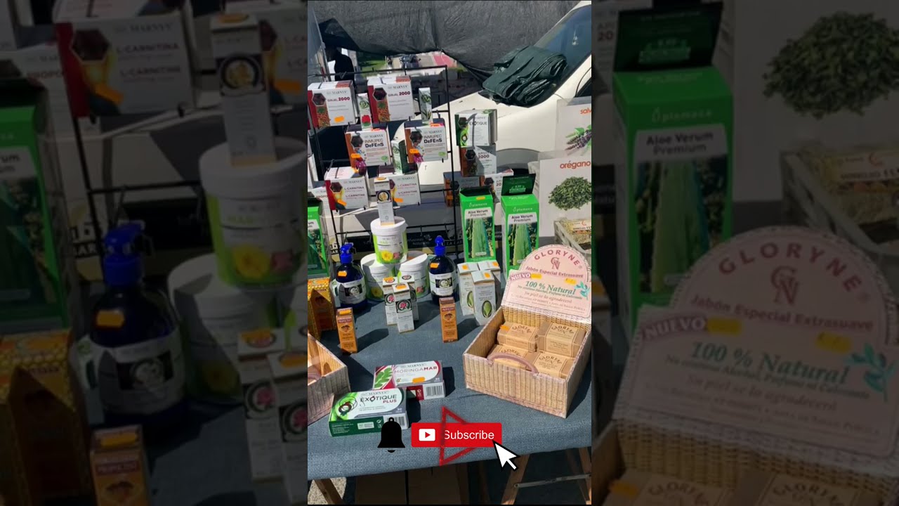 Organic food Products in local market Spain 