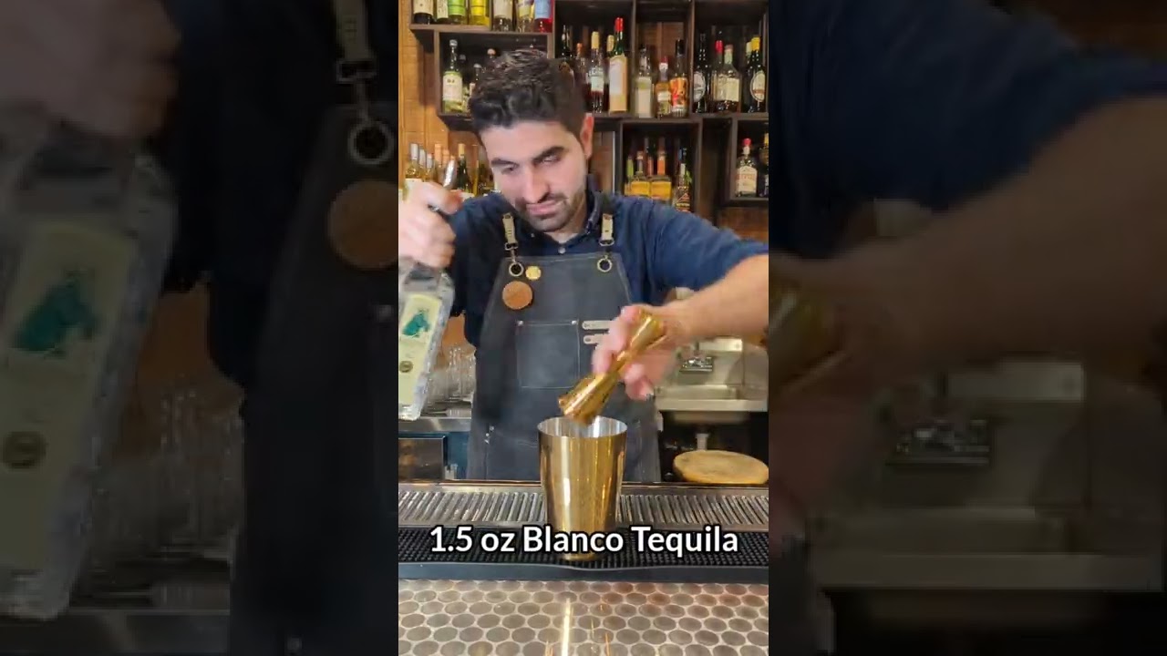 An amazing funky Tequila & Absinthe cocktail, The Hole in the Cup.