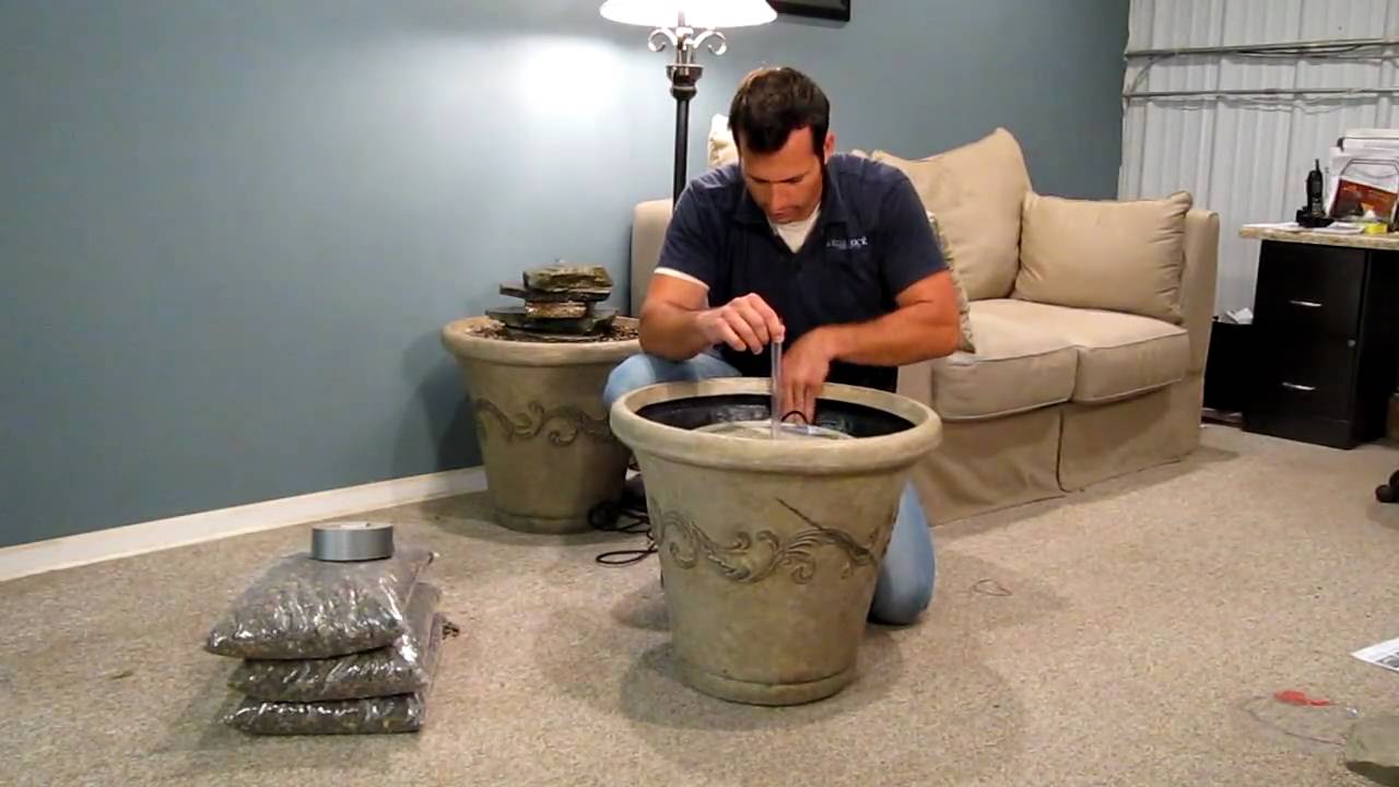 Installing a Standard Aqua Rock Fountain Kit in a Decorative pot