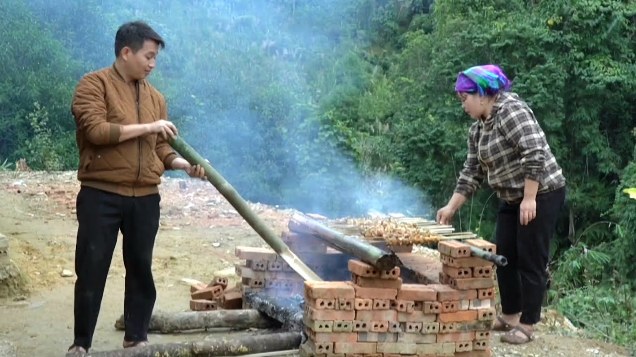 Cook the grilled meat that your child likes to eat and help sell vegetables.