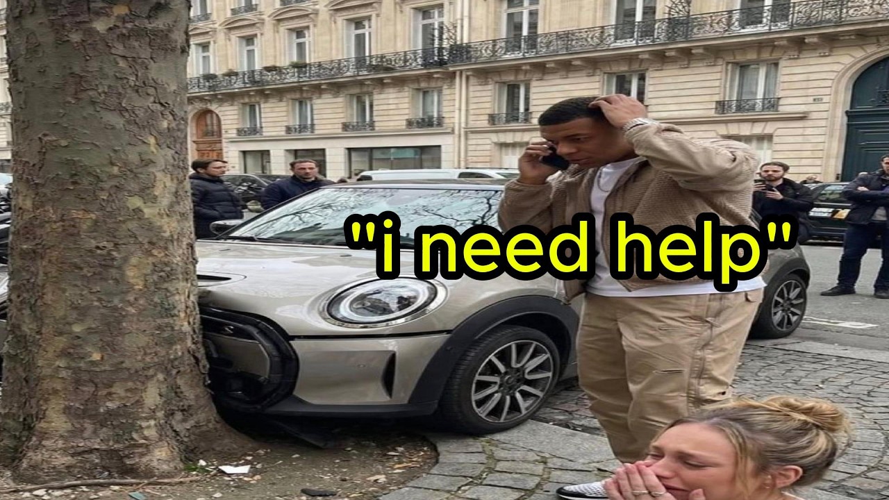 Mbappe crashed his Mini Cooper🥀😭