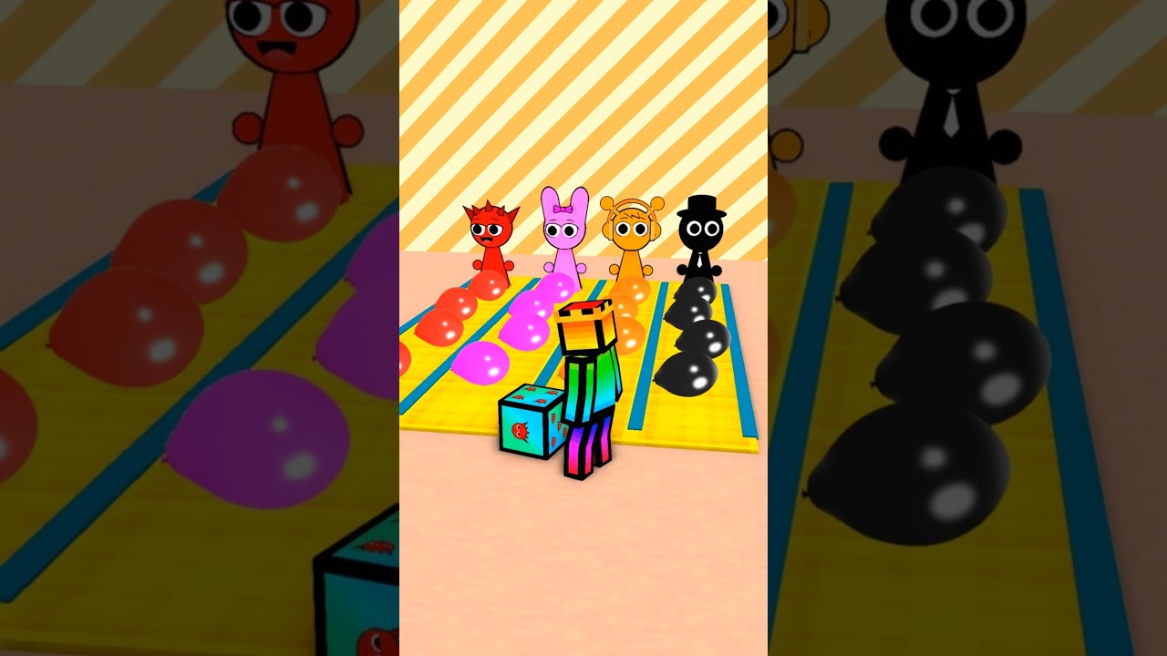 Incredibox Sprunki - Help Sprunki Win the Balloon Stepping Game Challenge!