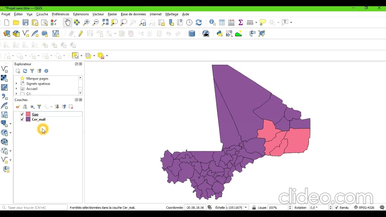 Quelques manipulations de bases dans Qgis