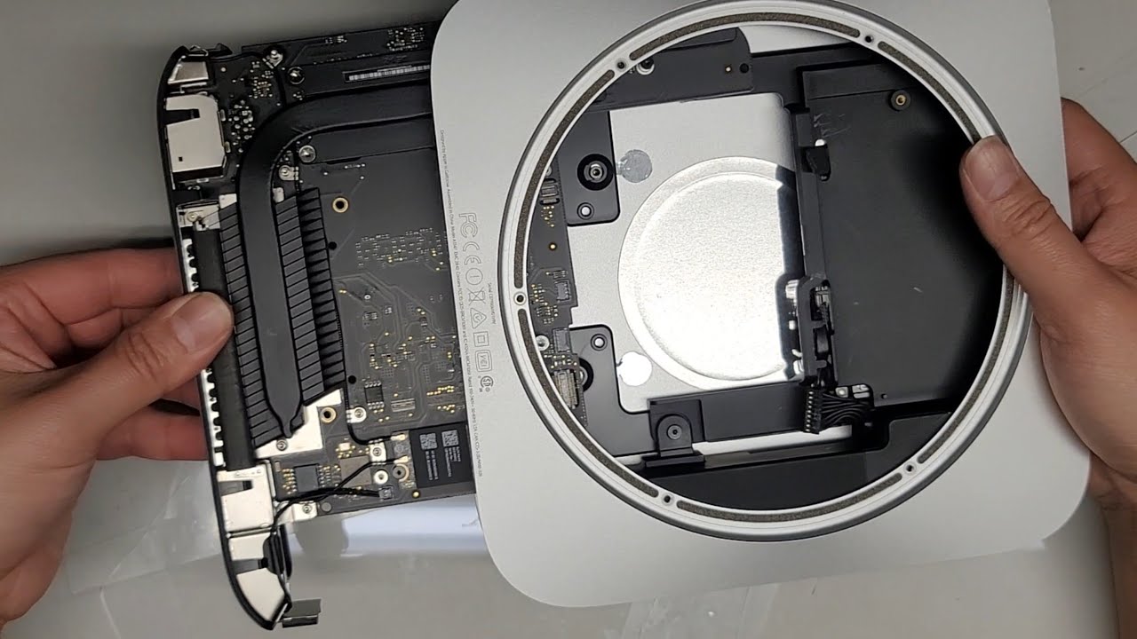 Late 2014 Apple Mac Mini Model A1347 Disassembly SSD Hard Drive Upgrade Power Supply PSU Replacement