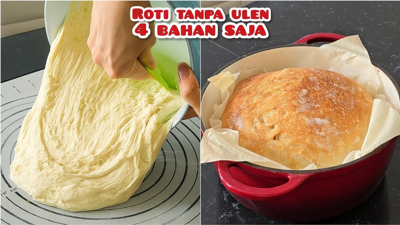 4 bahan saja tanpa ulen tanpa telur. Buat roti ternyata bisa semudah ini