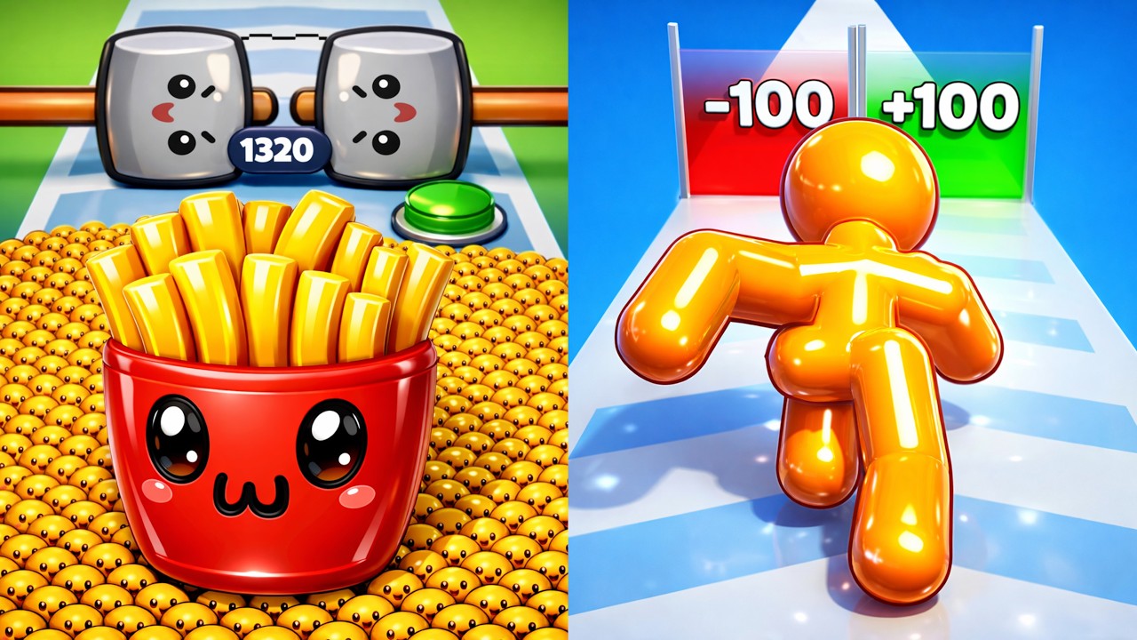 Food Run vs Tall Man Run – Relaxing Satisfying SpeedRun Gameplay