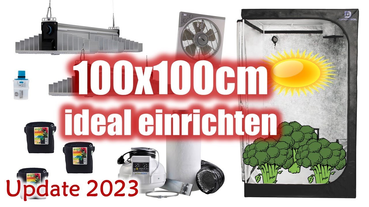 Growbox 100x100x200 🥦| Bestes Komplettset LED 2023, wie viele Pflanzen, Ertrag