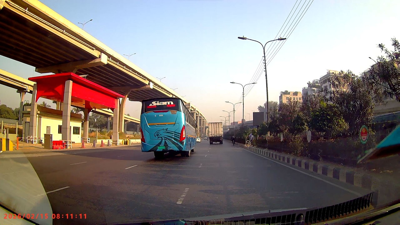 45-Min Morning Commute To Dhaka Stock Exchange (Nikunja 2) | Feb 15, 2026 | Prius DashCam