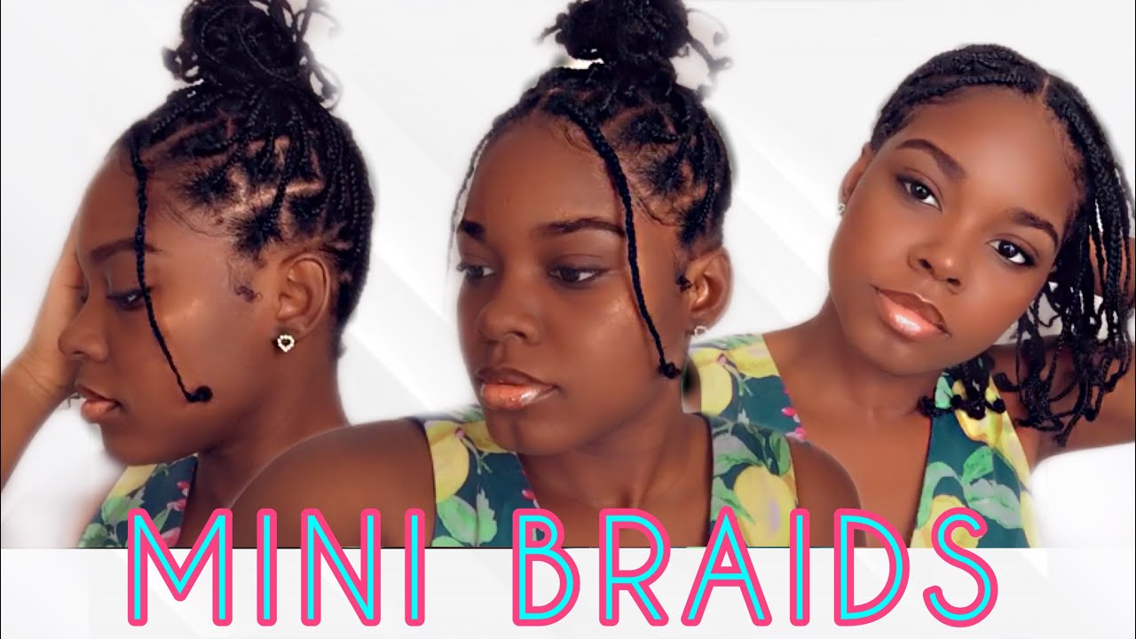 MINI BRAIDS ON TYPE 4 NATURAL HAIR FOR GROWTH || Easy Protective Style