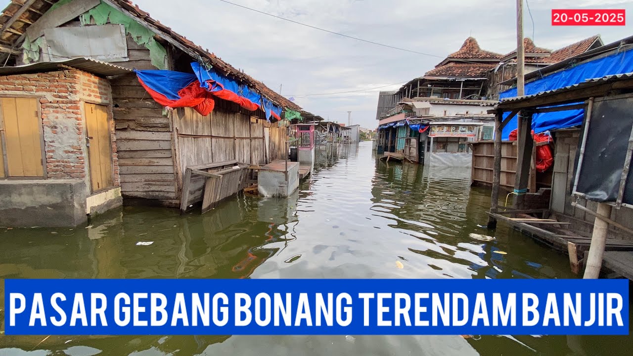 KONDISI PASAR GEBANG BONANG DEMAK TERENDAM BANJIR