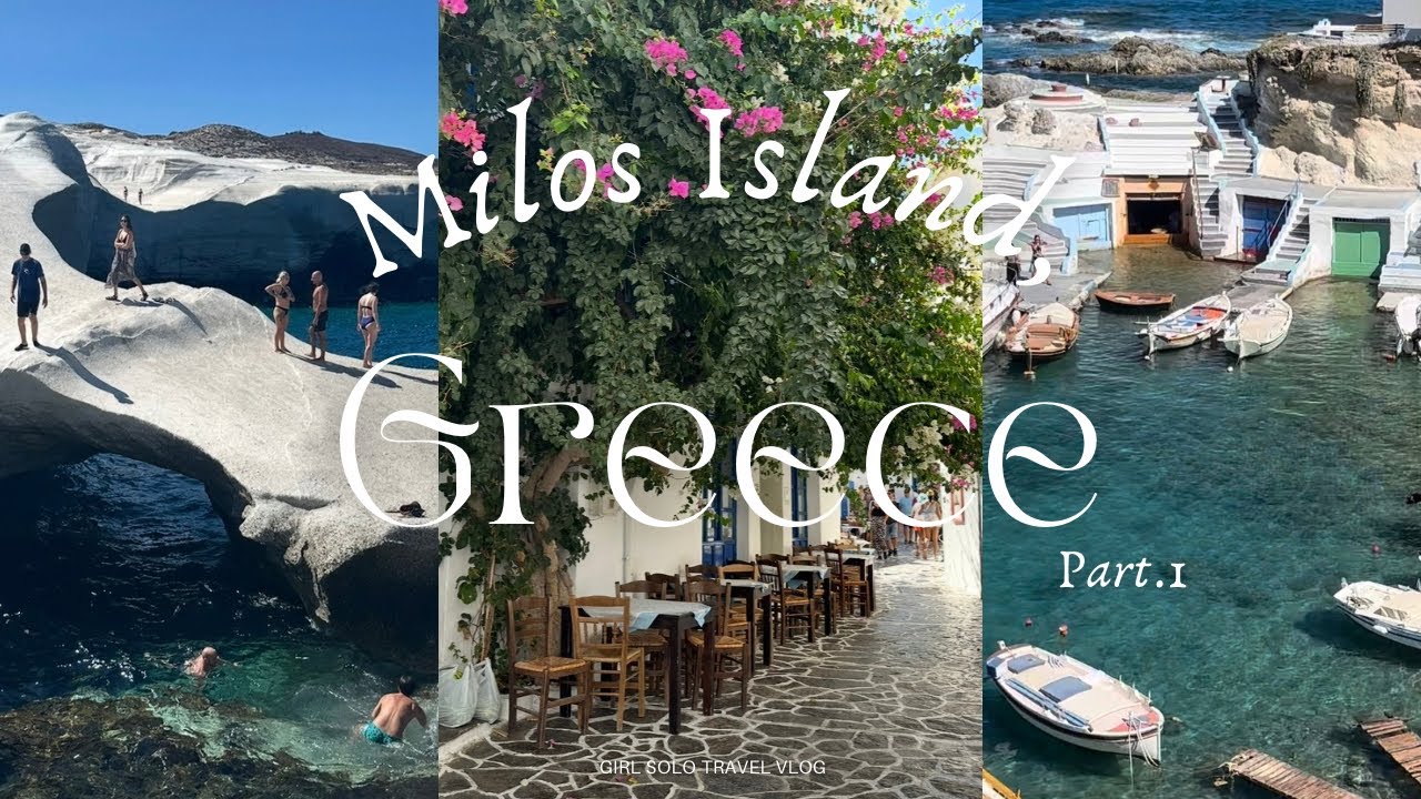 ギリシャ女子ひとり旅/ミロス島/海の目の前にあるレストラン/サラキニコ 神秘的な月面ビーチ