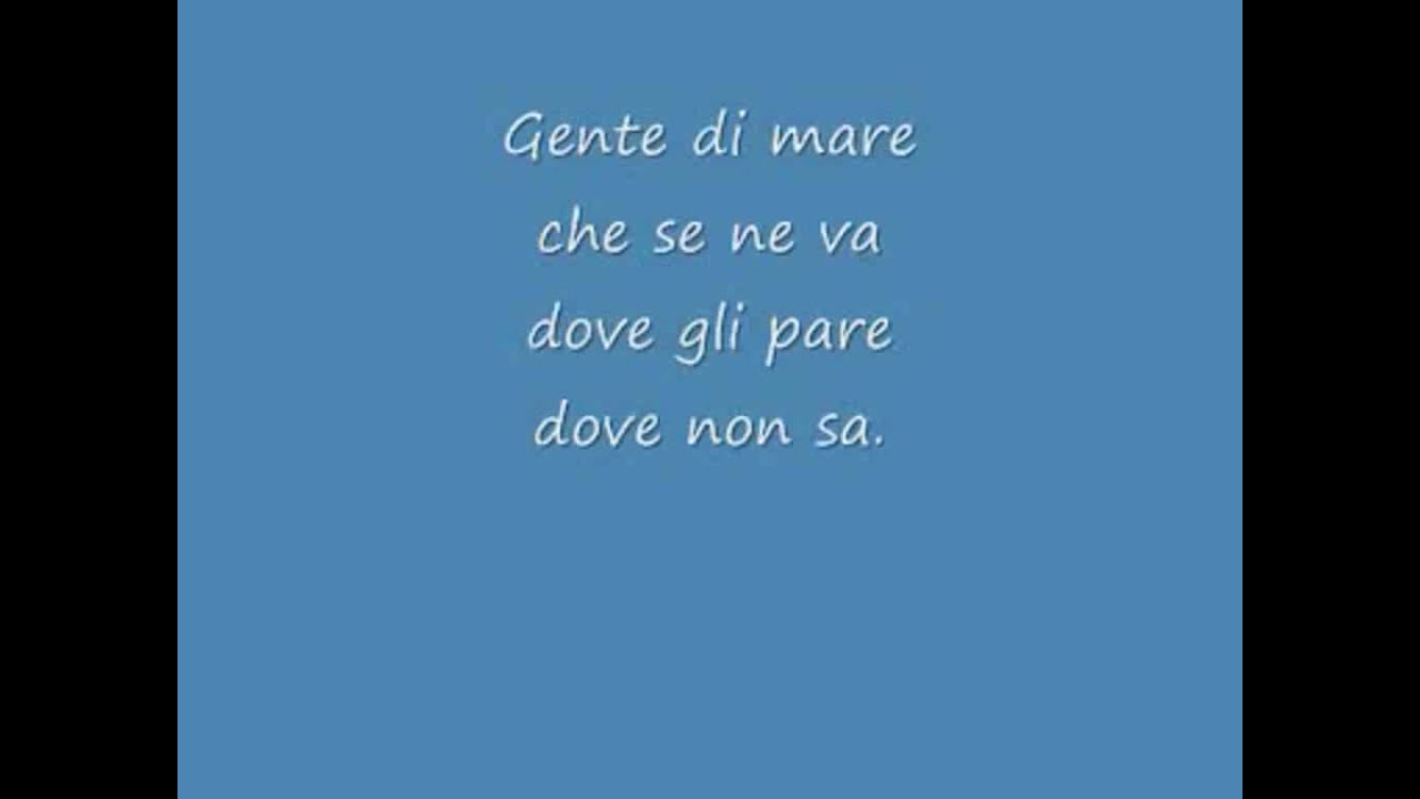 Umberto Tozzi - Gente Di Mare (with lyrics)