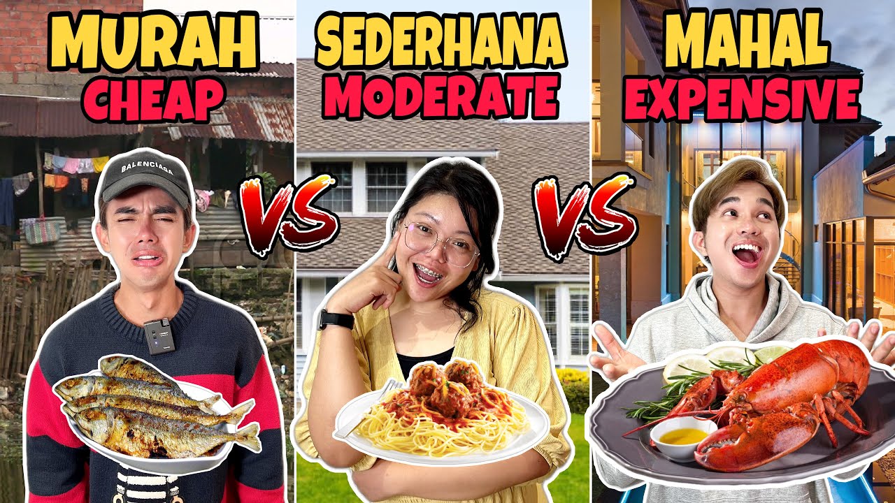 MAKAN MAKANAN MURAH vs SEDERHANA vs MAHAL ! SERONOKNYA DAPAT MAKAN BURGER RM100!!