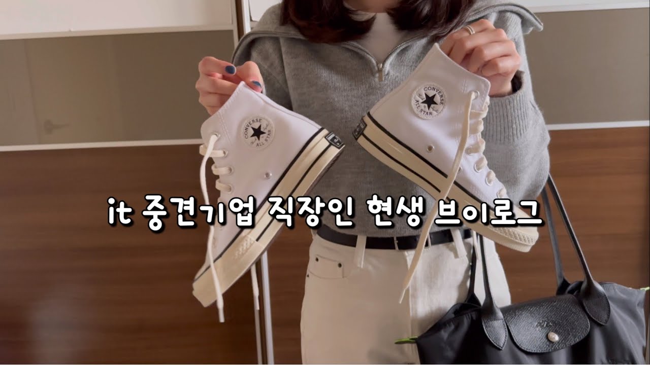 it 중견기업 직장인 브이로그 | 퇴근 후 석촌 호수 벚꽃 구경 🌸 | 컨버스 깔별로 모으는 중 👟