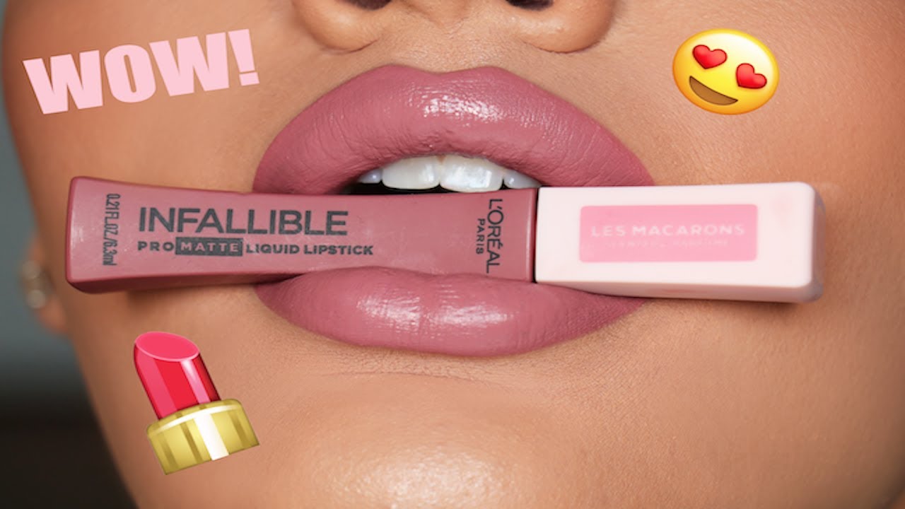 OH WOW 😍 New Loreal Infallible Les Macaron Liquid Lipsticks Review & Swatches