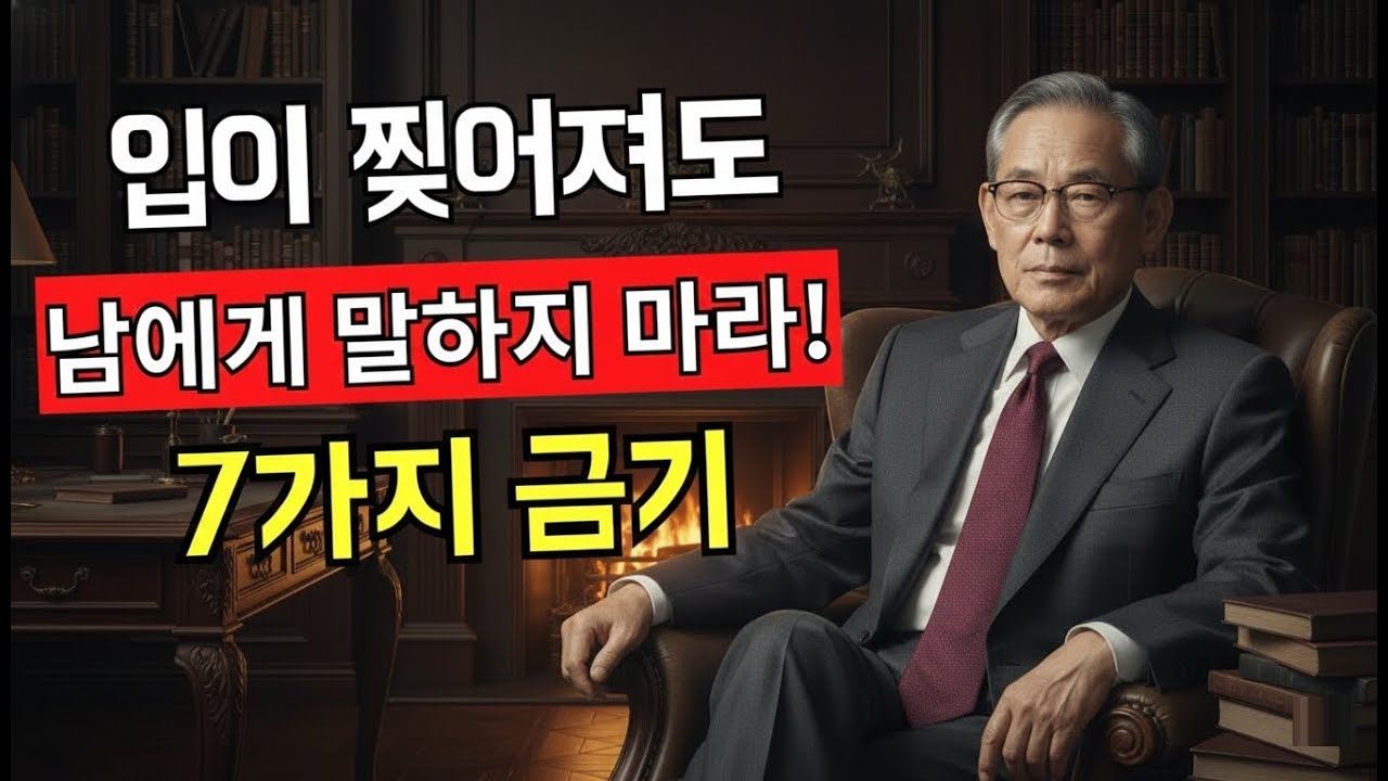 이병철이 경고한다! 입 밖에 내면 후회하는 7가지 말