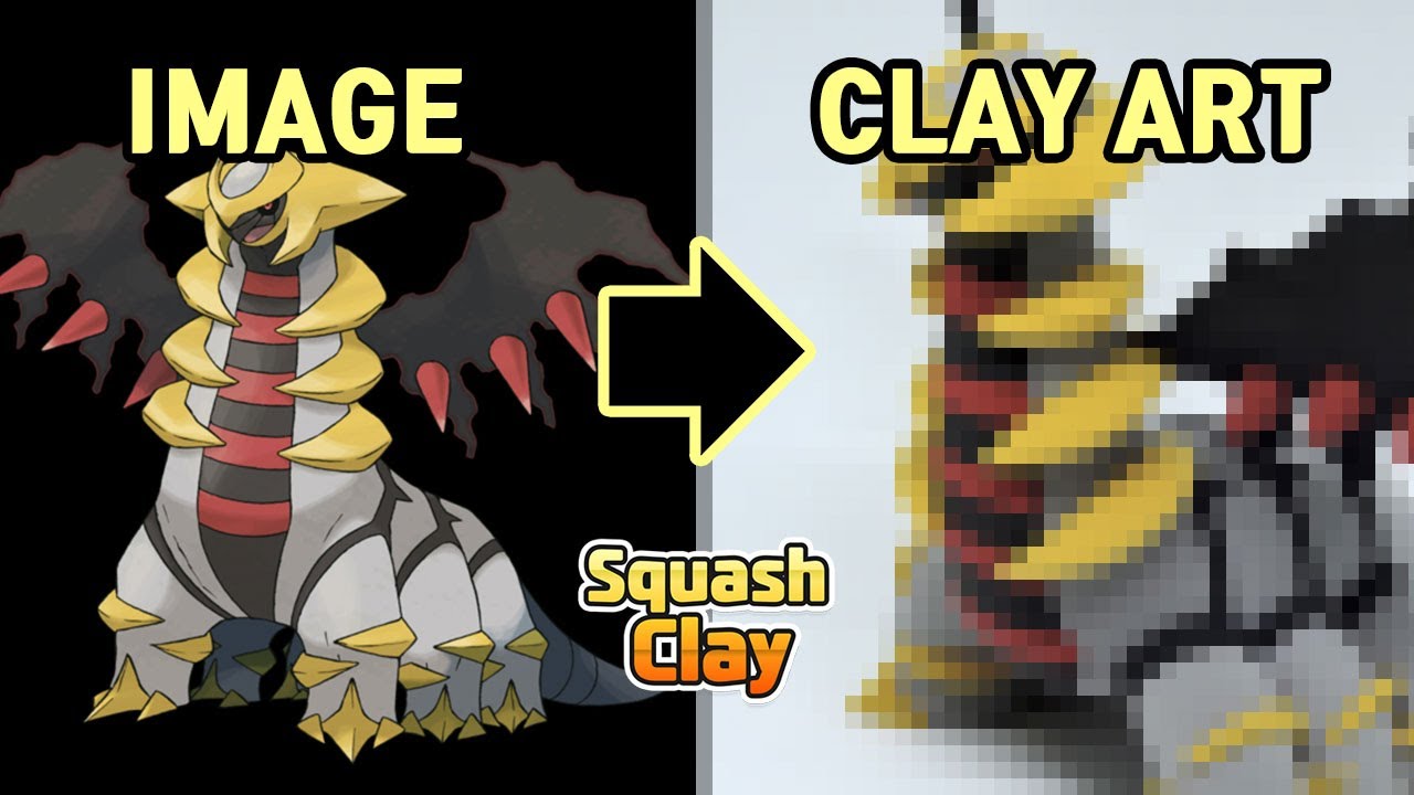Pokémon Clay art - Giratina Altered Forme Ghost/Dragon Legendary Pokémon
