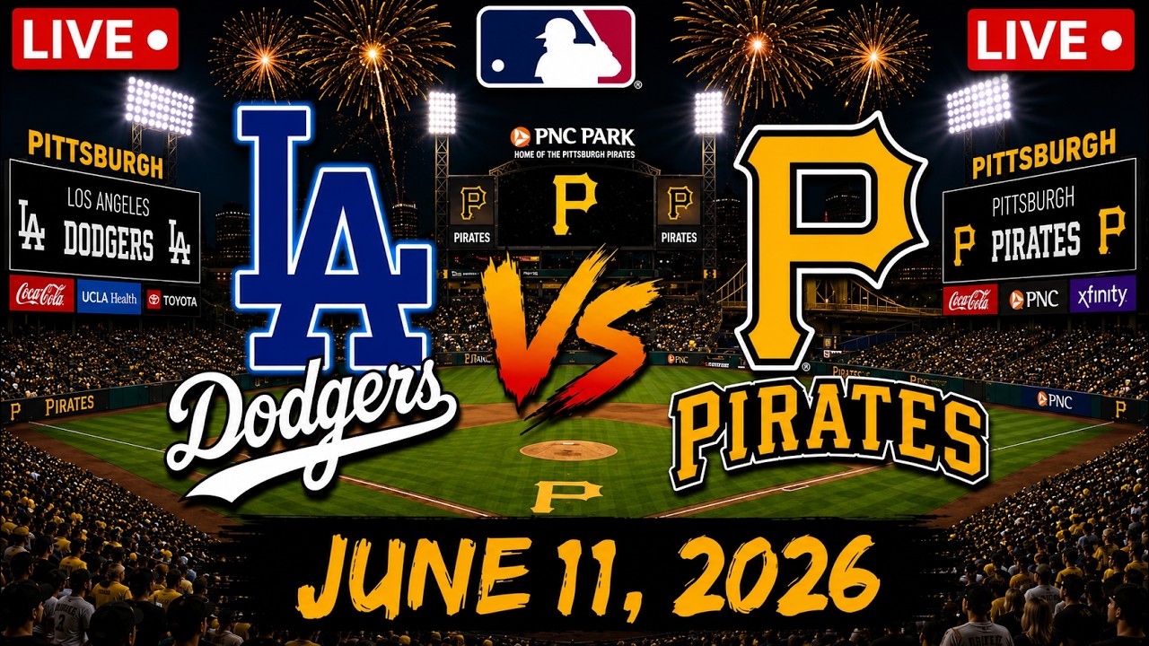 MLB LIVE! Los Angeles Dodgers vs Pittsburgh Pirates | Regular Season 2026 | Full Game 6/11/26