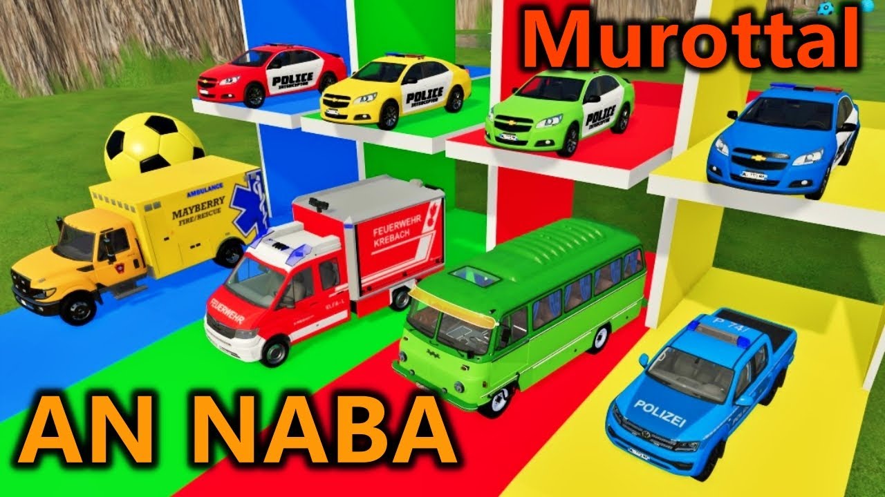 MUROTTAL ANAK HAFALAN SURAT AN NABA 5X - ANIMASI KARTUN MOBIL, TRUK MIXER, EXCAVATOR, AMBULANCE FS22