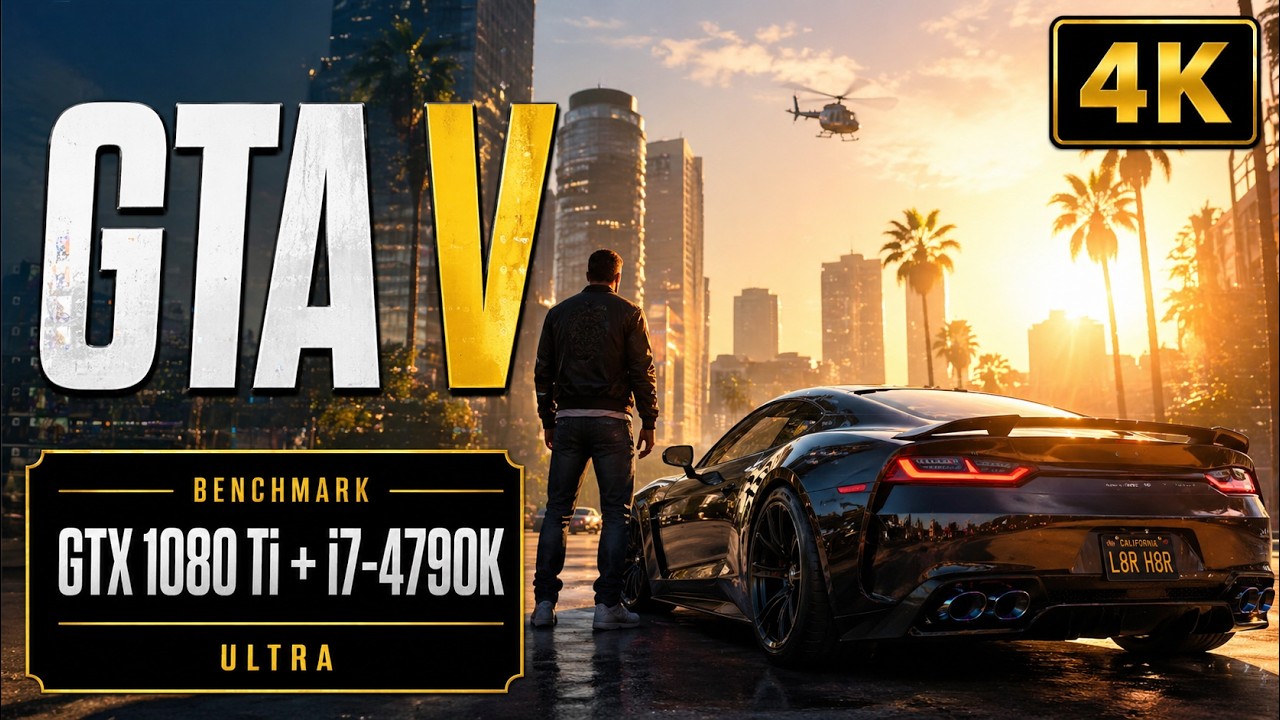 GTA V 4K 🔥 | GTX 1080 Ti + i7-4790K Benchmark