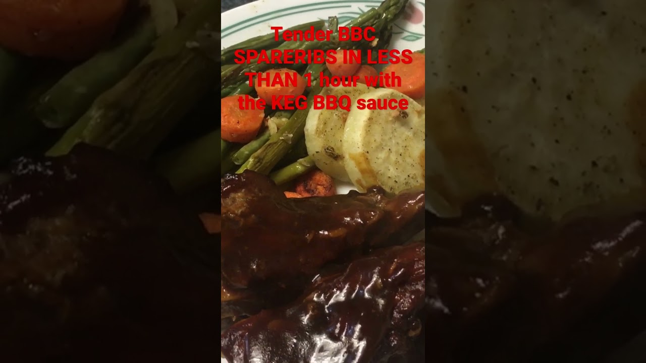 Tender BBQ SPARERIBS with the KEG bbq sauce