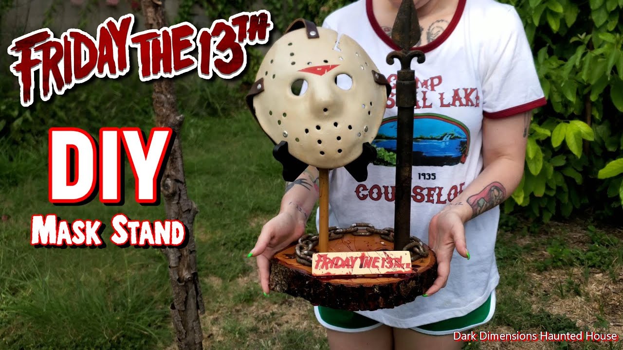 Jason Voorhees Mask Stand DIY How To Video / Rust / Blood & Wood Friday the 13th Part 6
