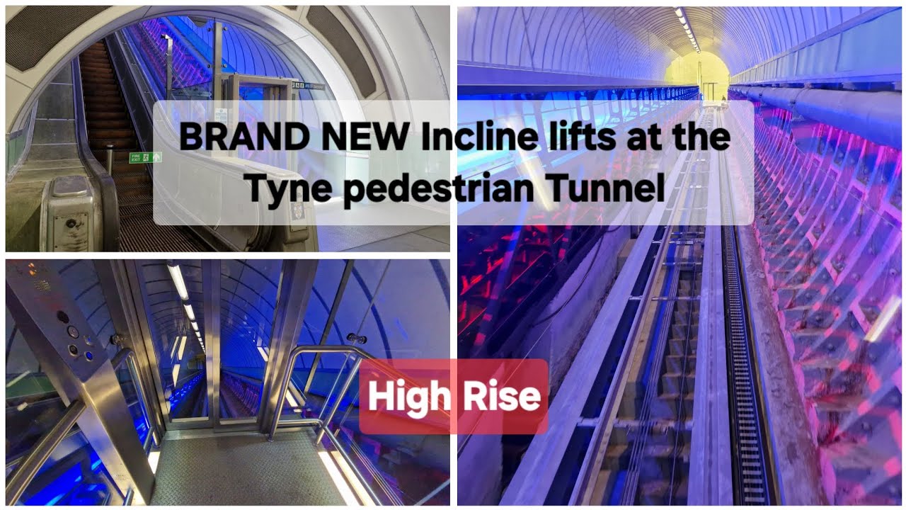 BRAND NEW Incline lifts at the Tyne Pedestrian Tunnel