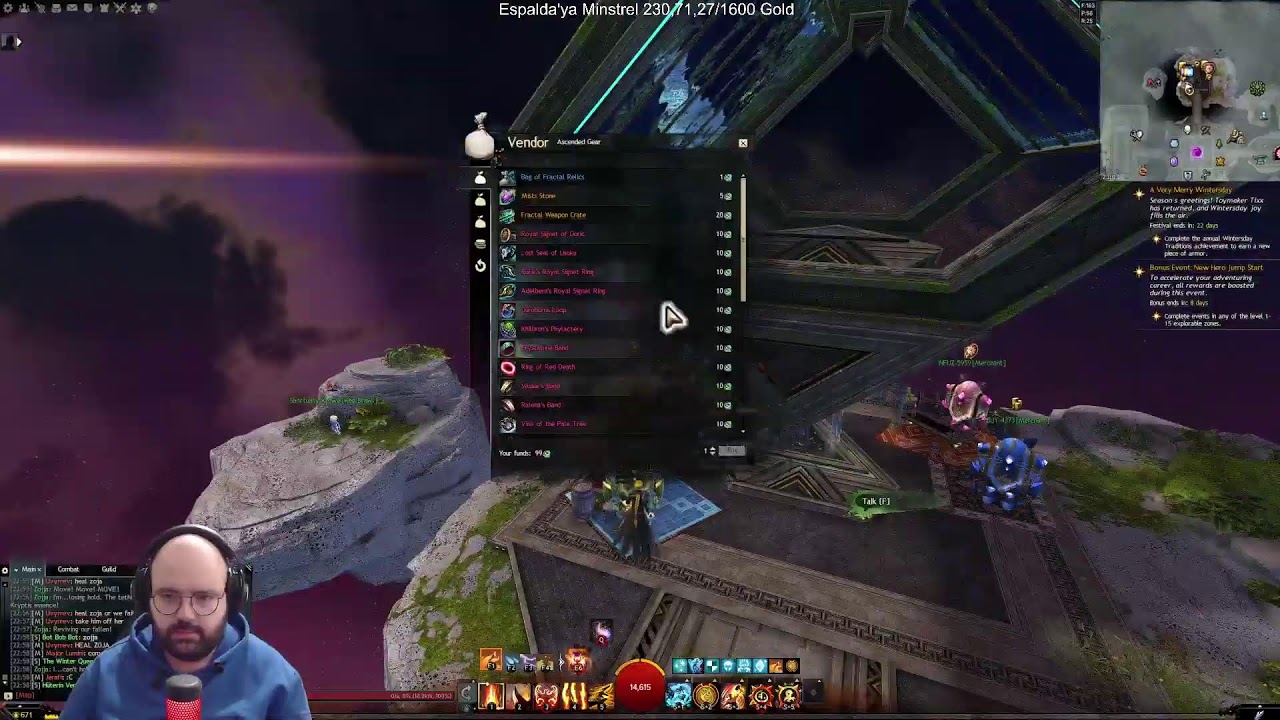 Kahve ve sohbet, biraz pve, biraz wvw, biraz pvp, ne denk gelirse