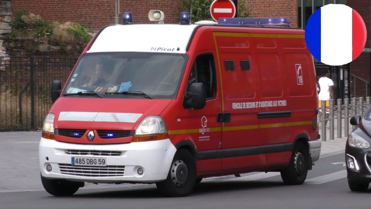 VSAV Renault Master SDIS 59 en urgence &agrave; Lille-Centre // Lille ambulance responding
