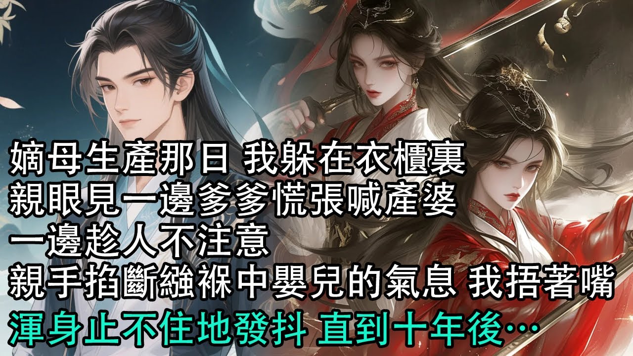 【一口氣看完】嫡母生產那日 我躲在衣櫃裏，親眼見一邊爹爹慌張喊產婆，一邊趁人不注意，親手掐斷繈褓中嬰兒的氣息，我捂著嘴，渾身止不住地發抖 直到十年後…#古言 #有聲小說 #情感故事