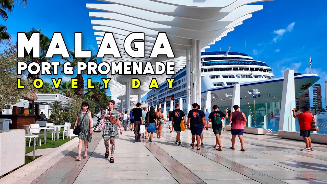 Malaga City Port and Promenade Spain 🇪🇸 Lovely Day October 2026 Update Sunny Costa del Sol Walk [4K]