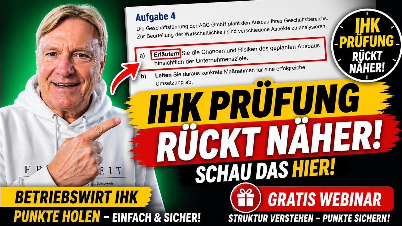IHK Prüfung rückt näher, schau das hier